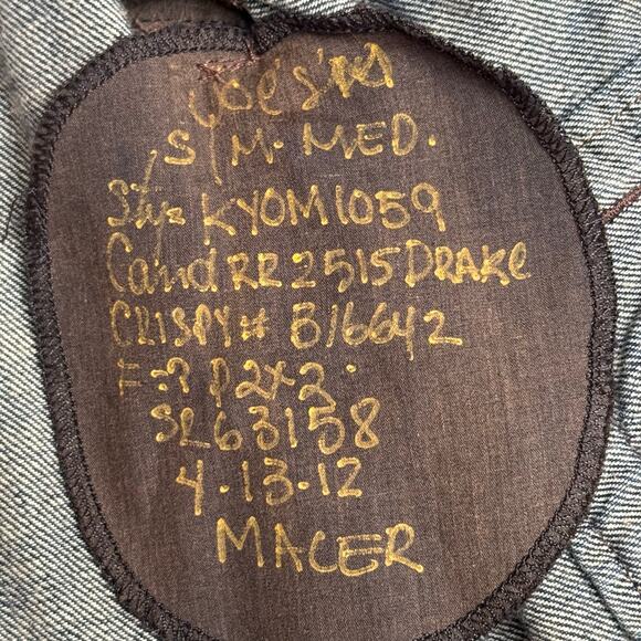 Joe's Jean Denim Contrast Sleeves Distressed Jacket Men S/M Cotton Black Blue - Picture 9 of 10